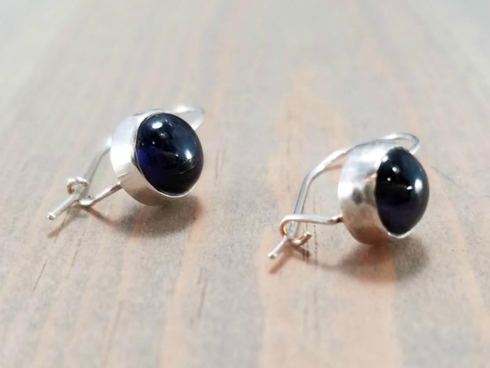 lightweight iolite earrings