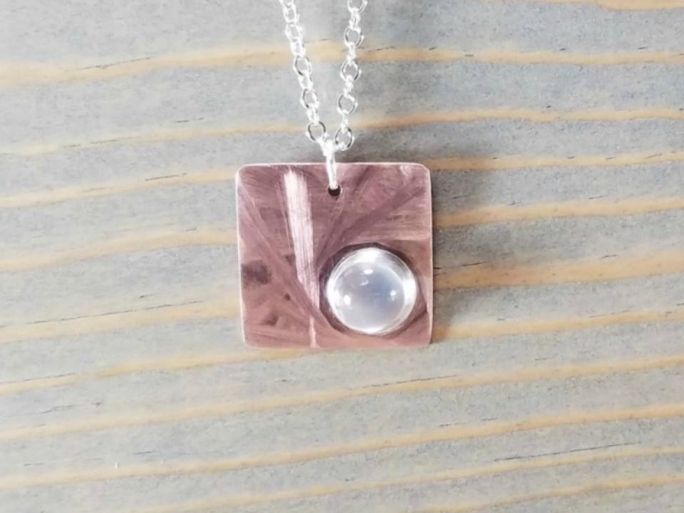 Moonstone Copper Pendant