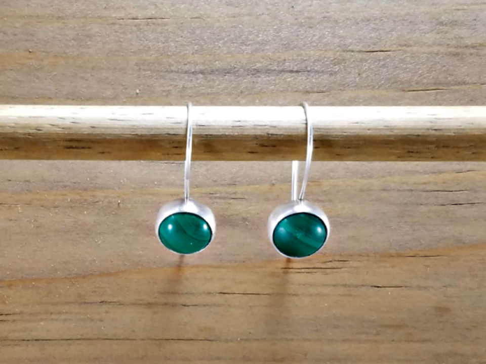 Green Dangle Earrings