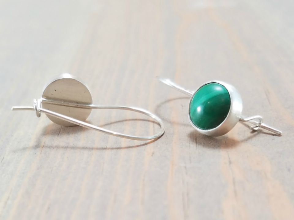 Silver Kidney Wire Earrings