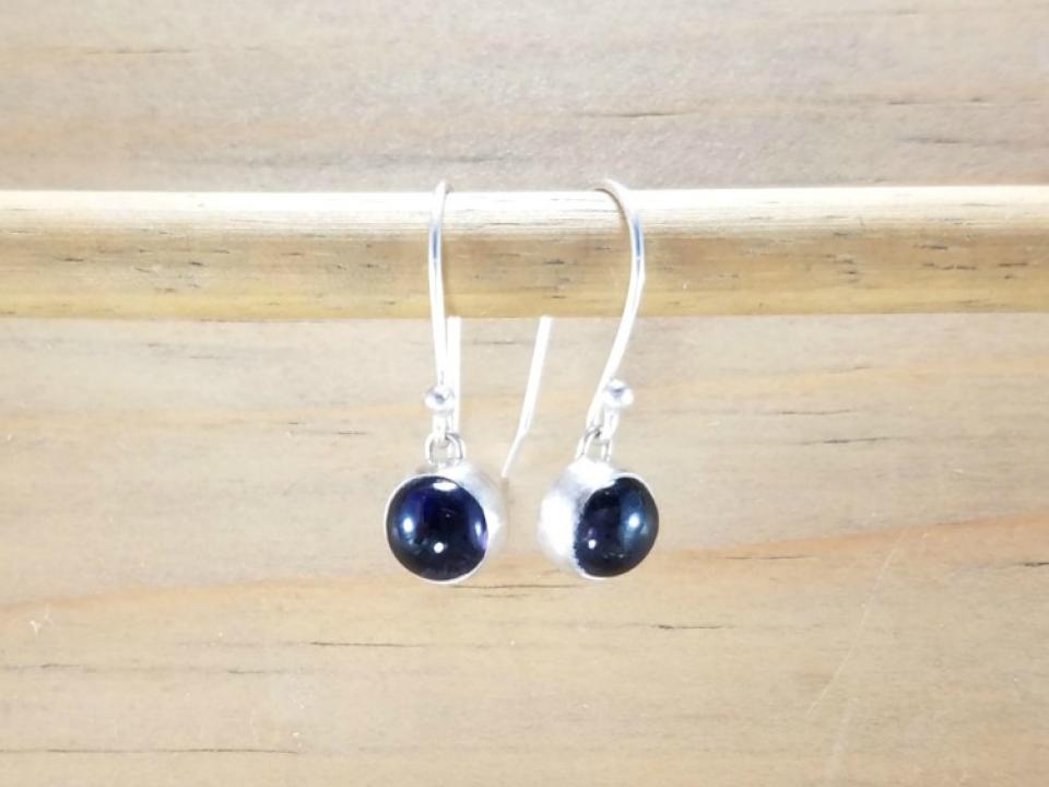 Deep Blue Iolite Earrings