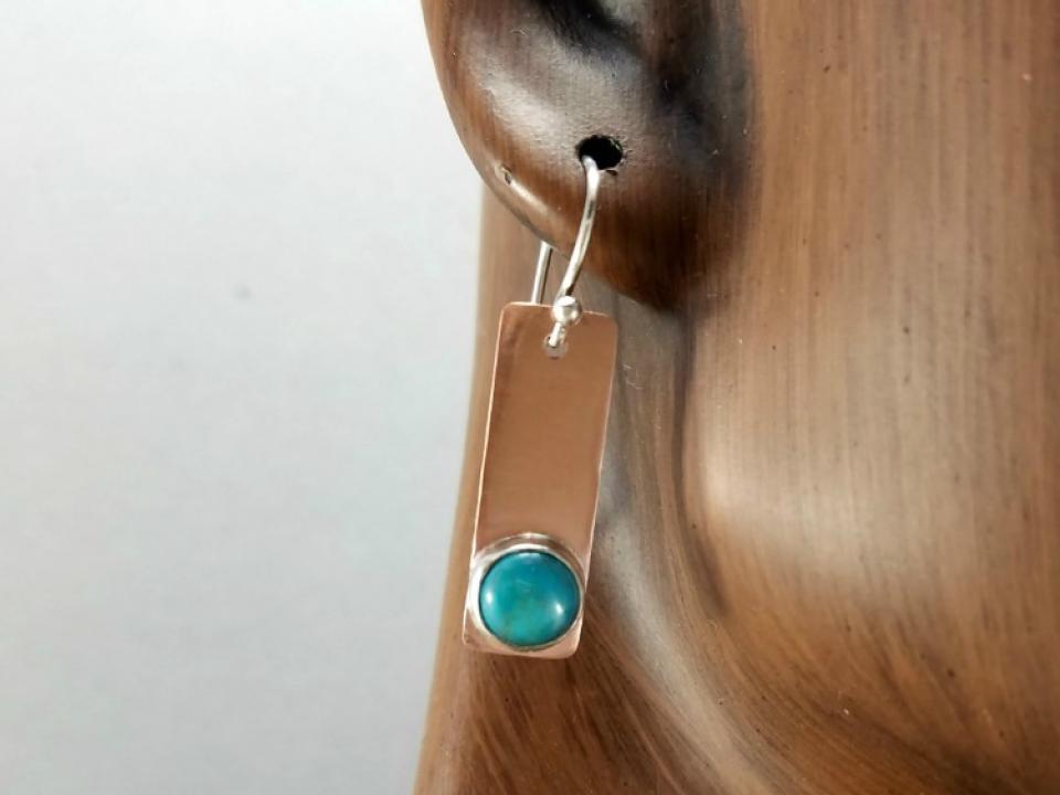 Copper Dangle Earrings