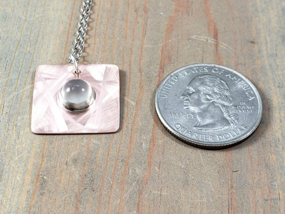 1 inch square pendant