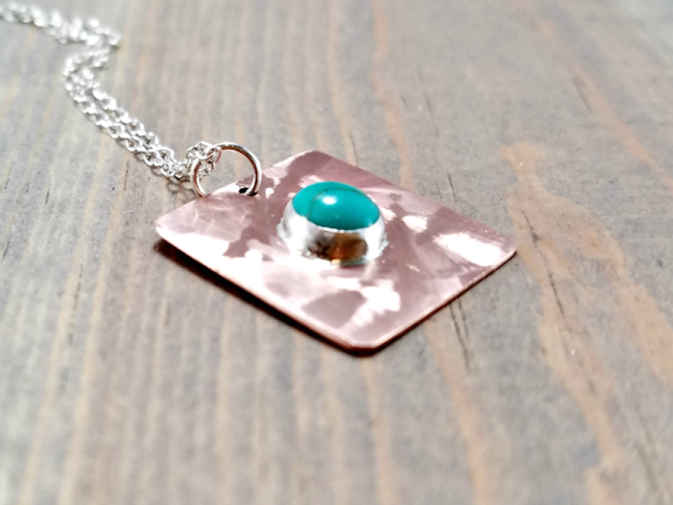 Turquoise Copper Charm