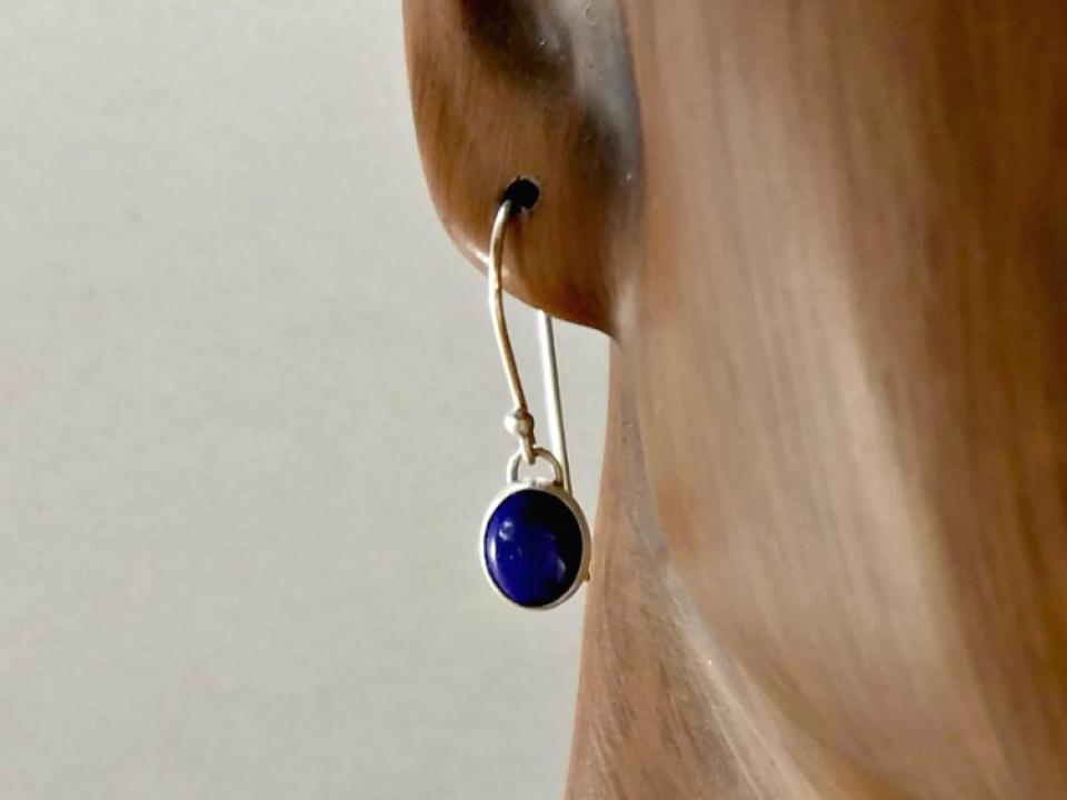 Lapis Lazuli Earrings Silver