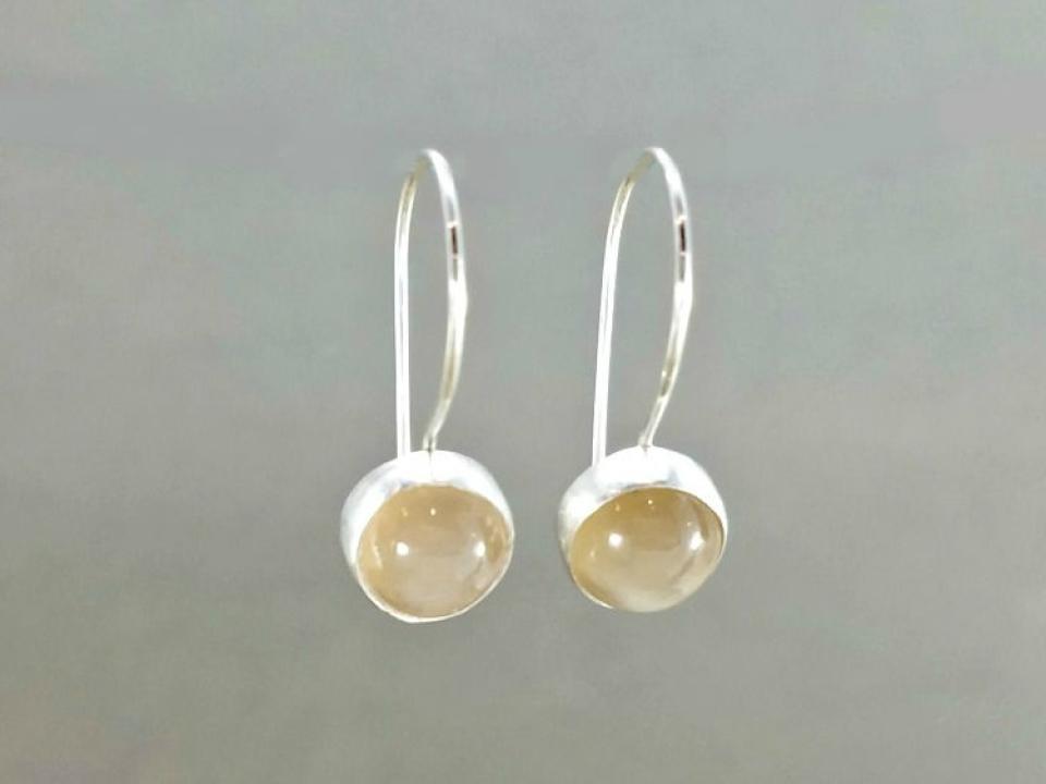 Silver Kidney Wire Earrings