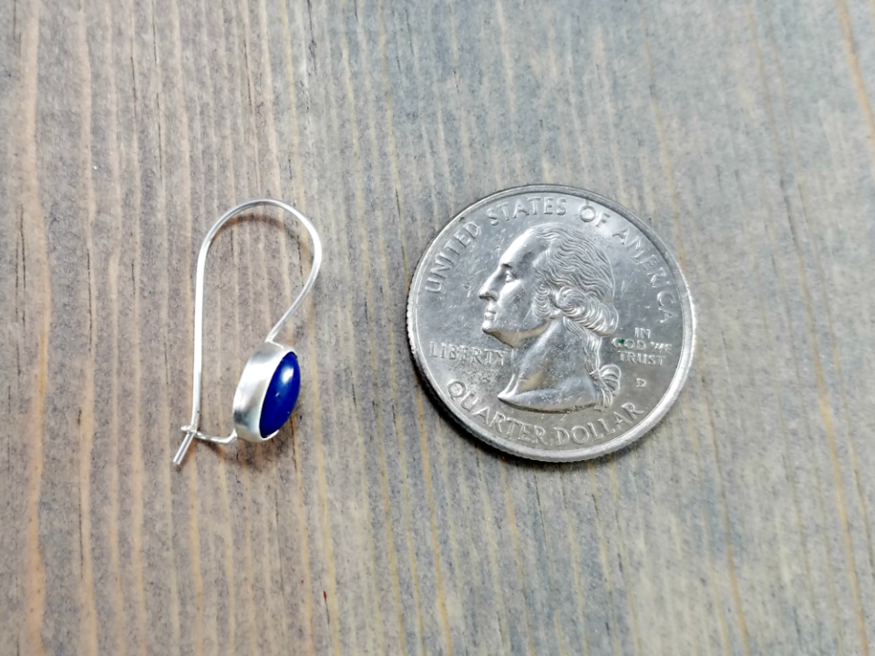 small blue earrings