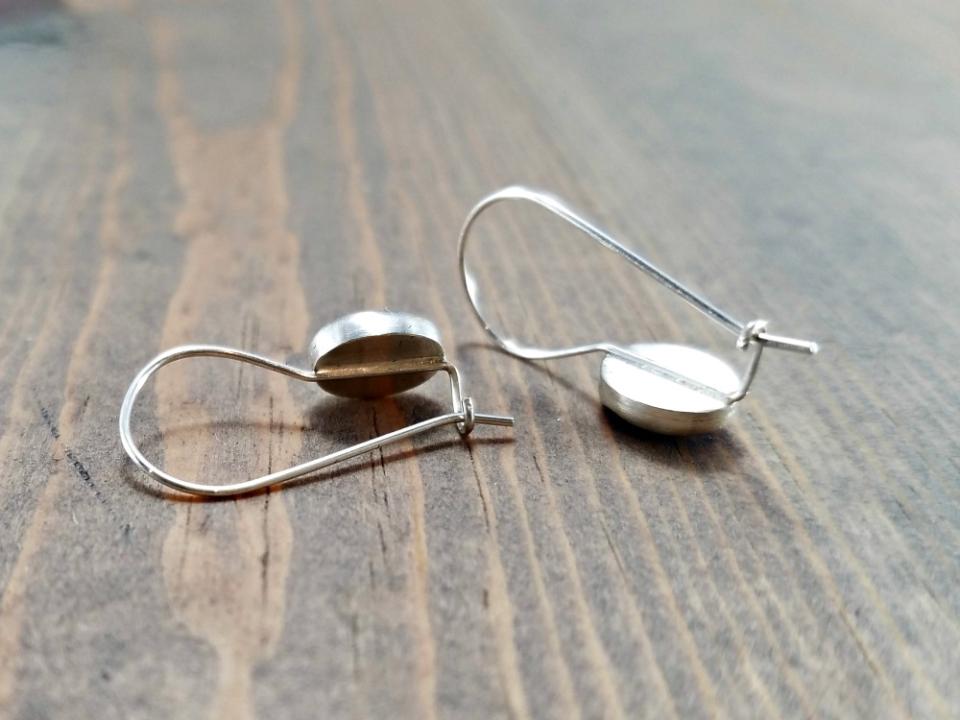 Sterling silver kidney ear wire