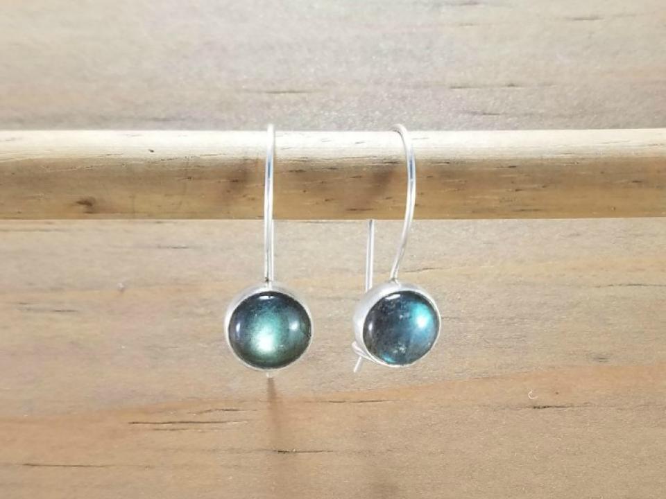 Locking Labradorite Earrings