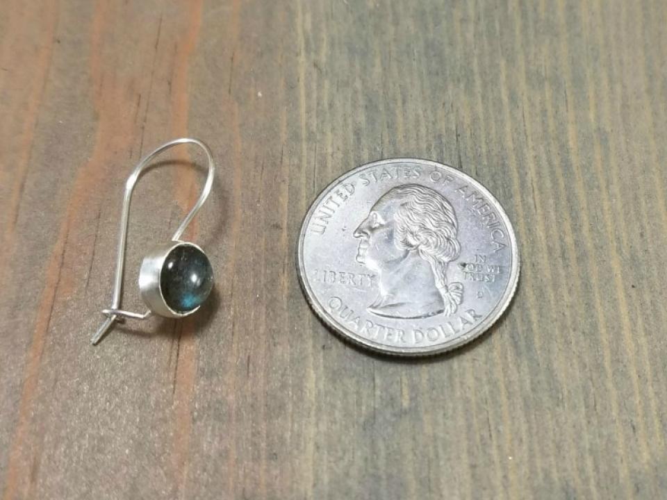 Little sterling silver drop earrings