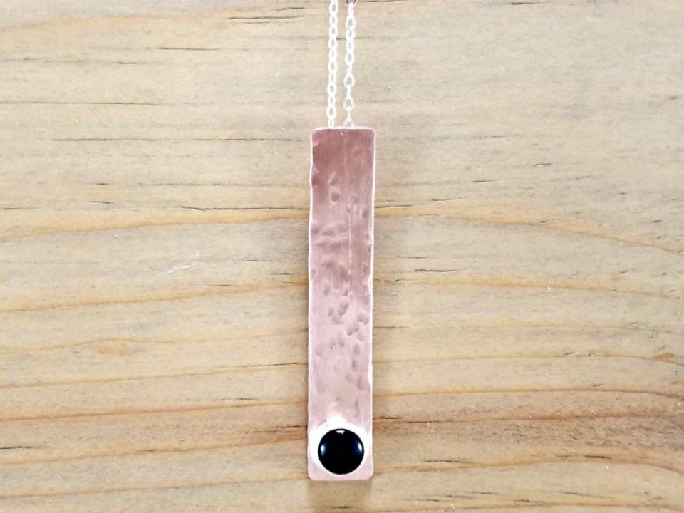 Hammered Copper Pendant