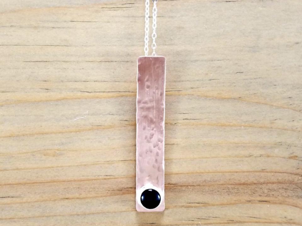 Hammered Copper Pendant