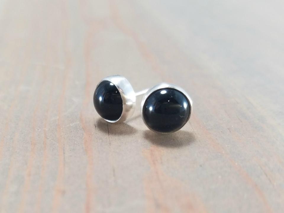 Black Onyx Post Earrings