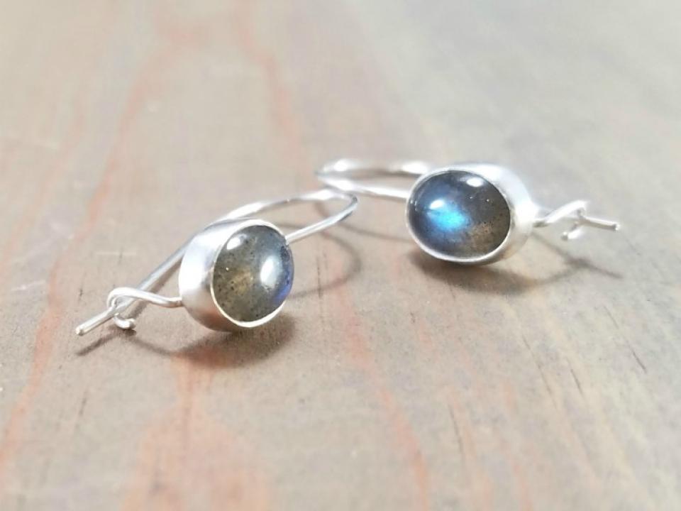 Small Silver Dangle Earrings