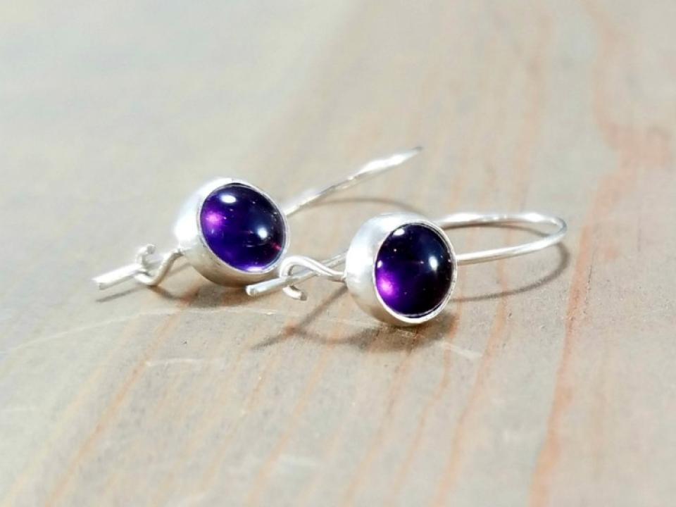 dainty sterling silver drop earrings