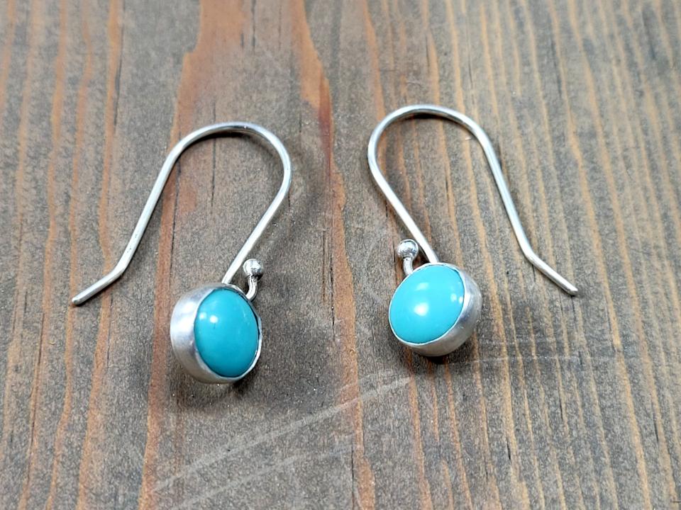Sterling Silver Turquoise Dangle Earrings Sterling Silver Turquoise Dangle Earrings