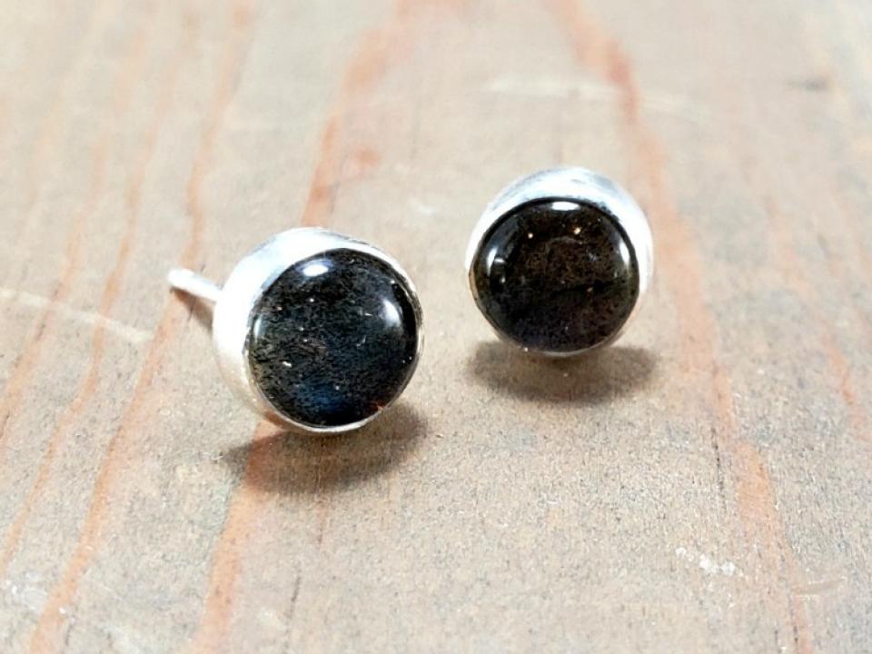 Labradorite Post Earrings