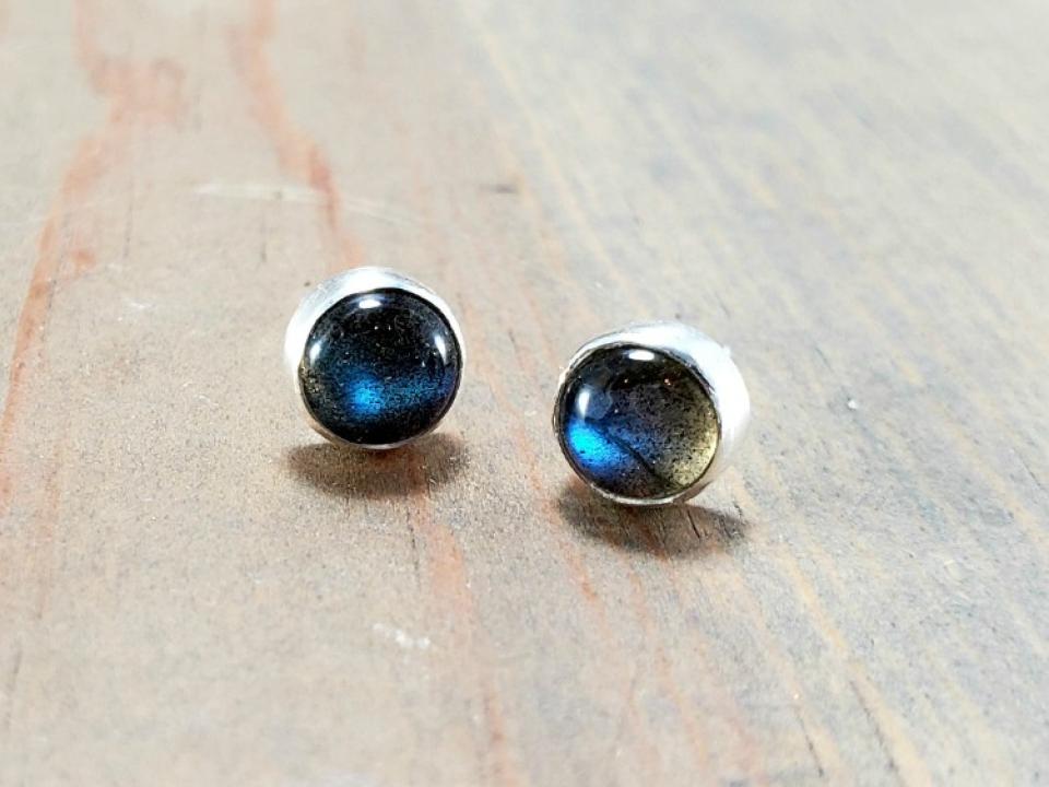 Labradorite Stud Earrings