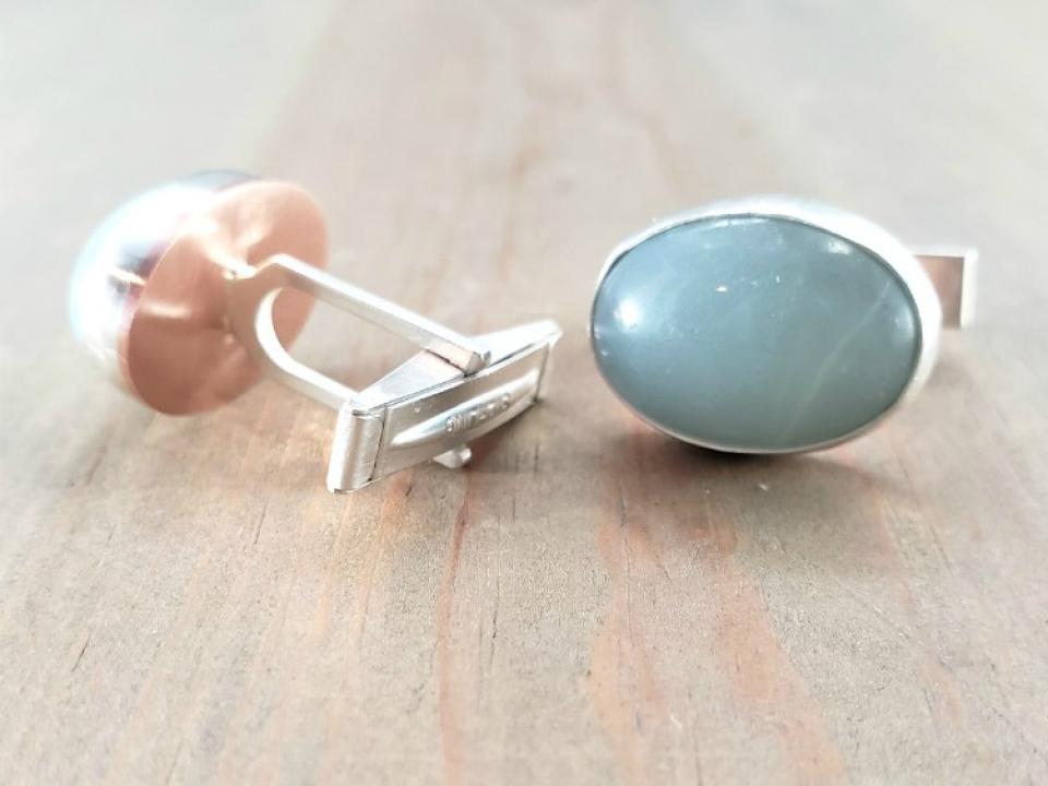 Silver and Copper Cufflinks