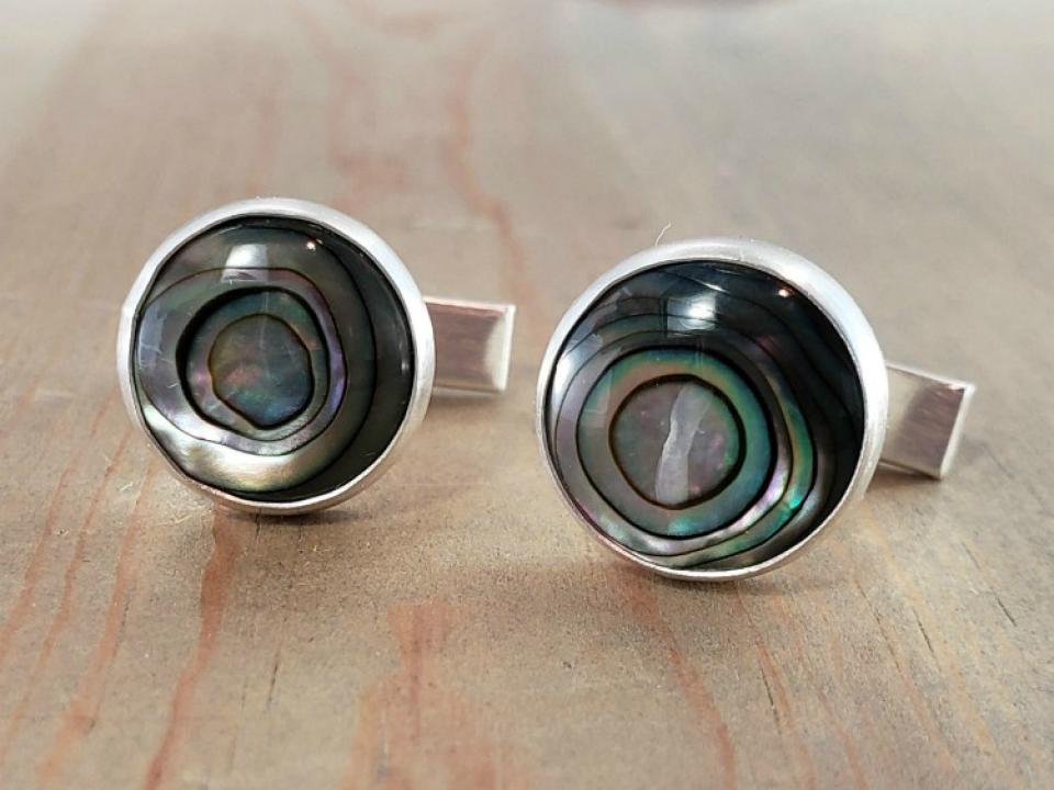 Paua Shell Cuff Links