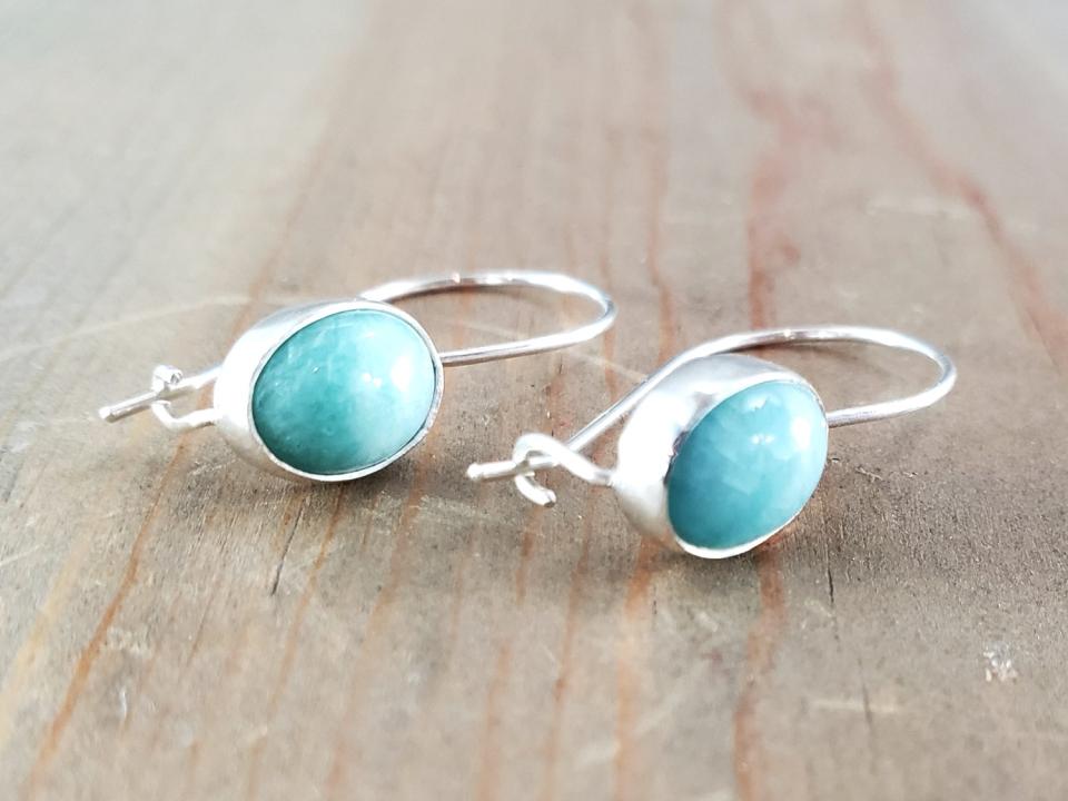 Amazonite Locking Earrings