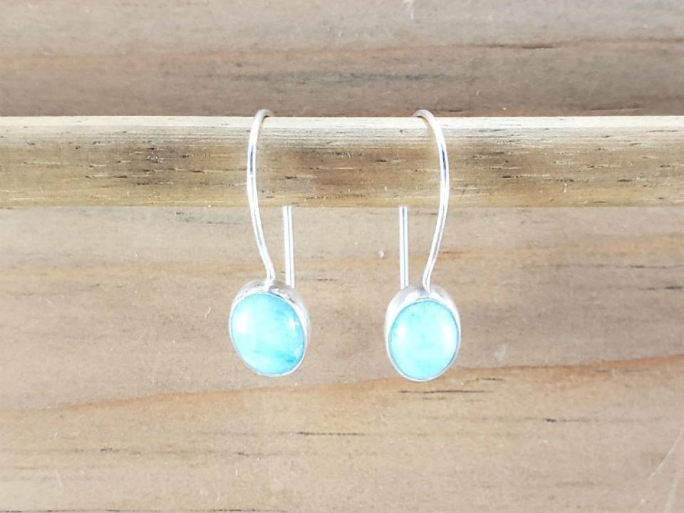 Amazonite Latch Back Earrings