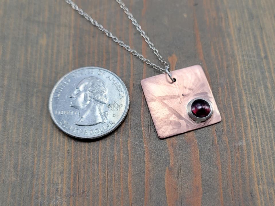 small square 1 inch pendant charm