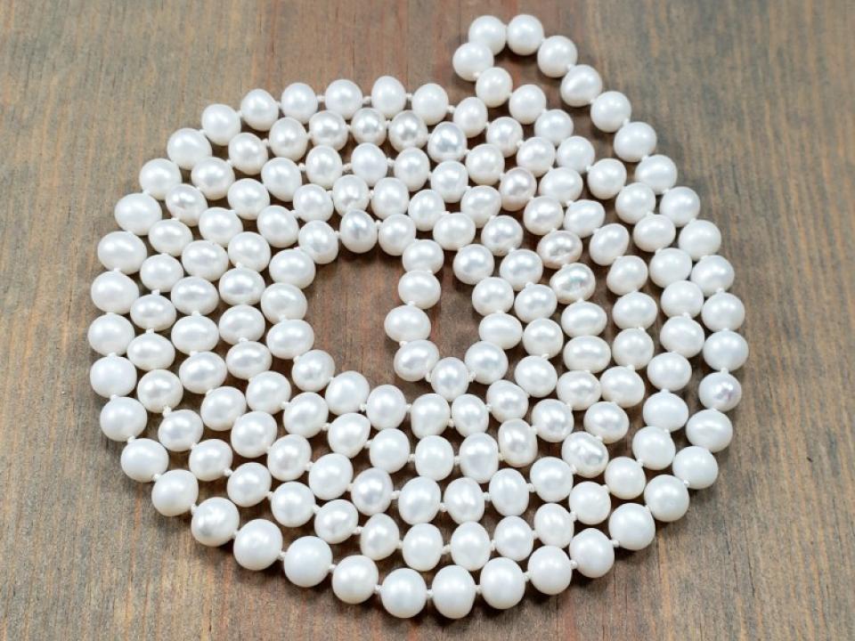 36 inch endless pearl necklace