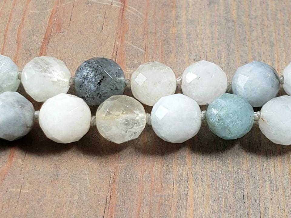 hand knotted aquamarine beads