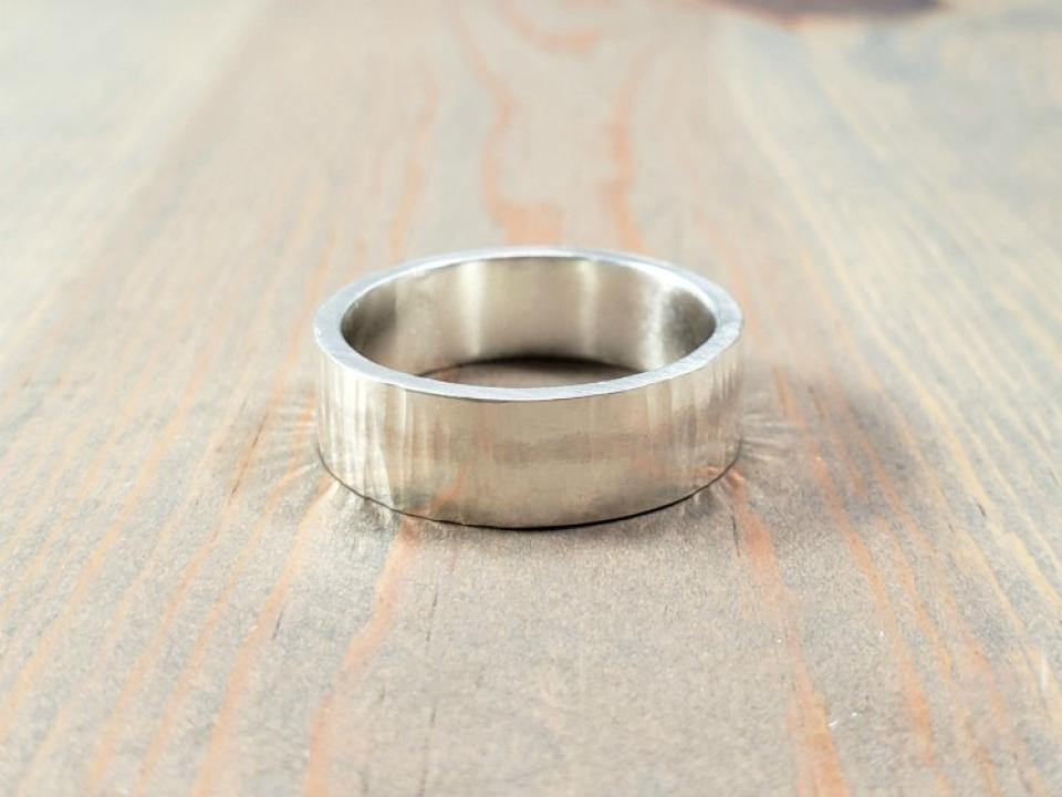 hammered wedding band