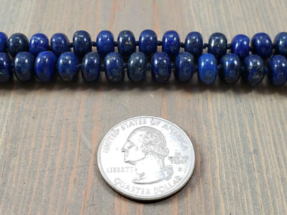 8mm lapis lazul rondelle beads