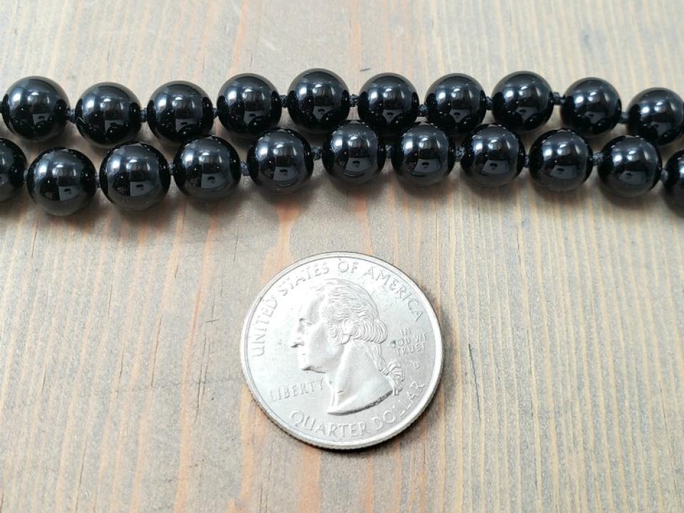 8mm black onyx round beads