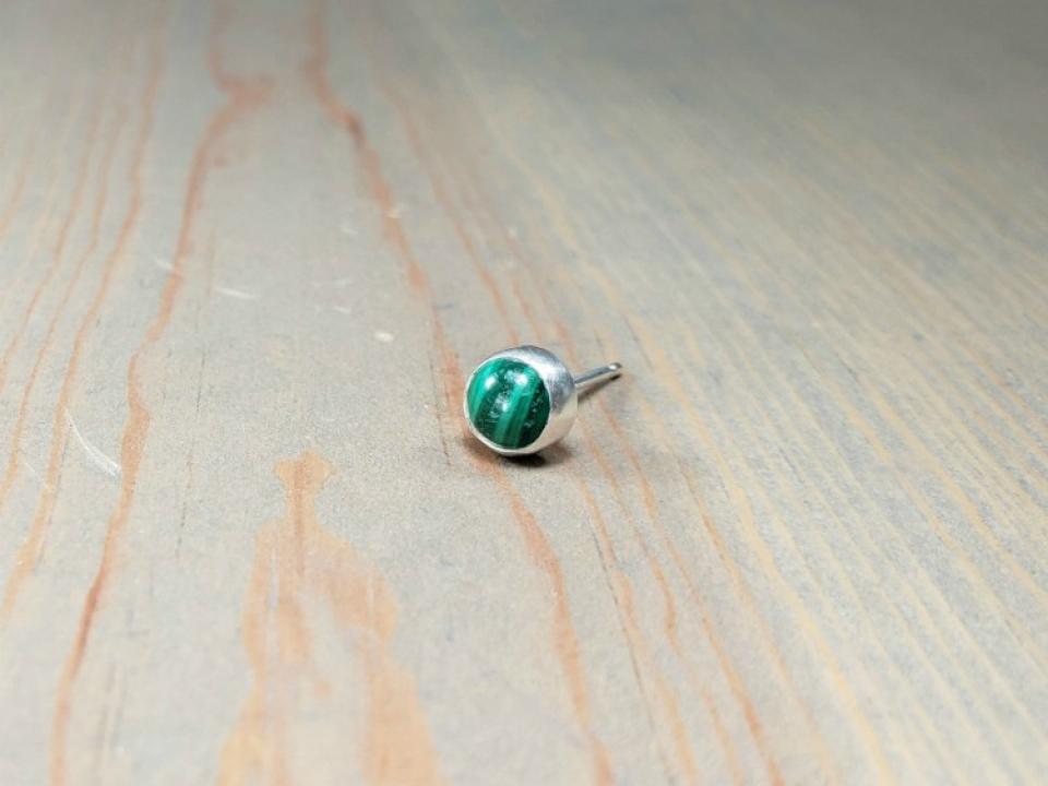 green malachite earring