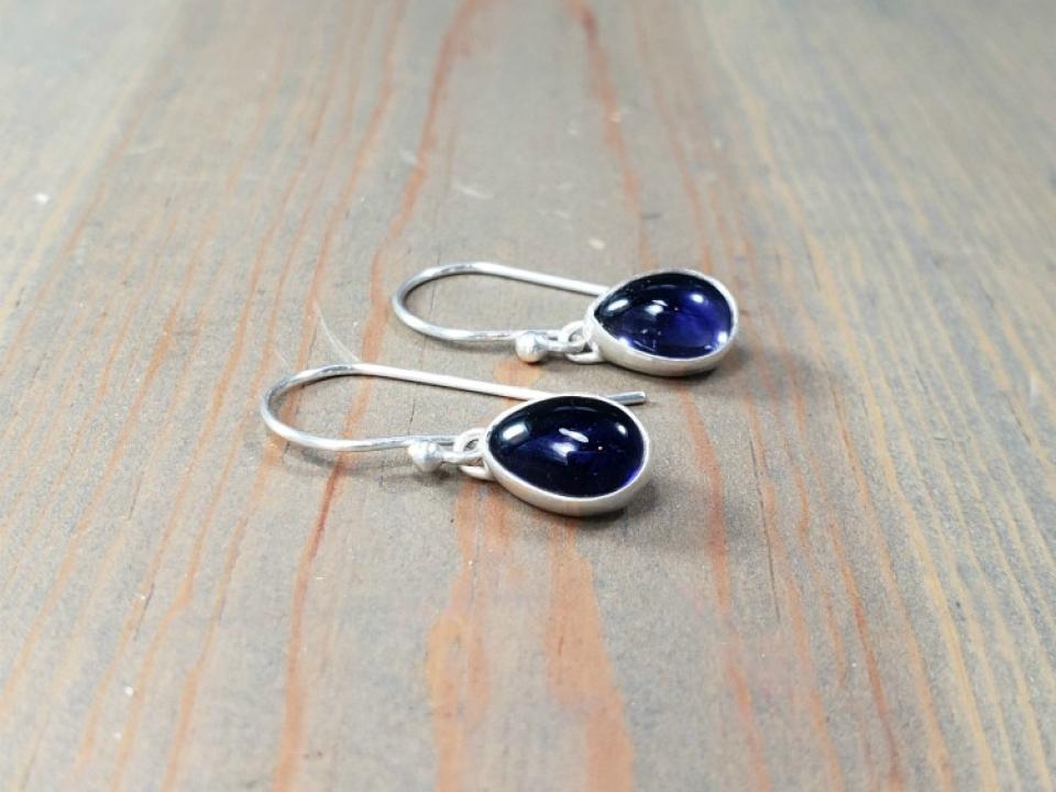 blue stone earrings