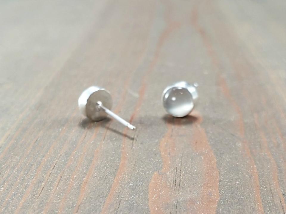 Moonstone Earrings - Post Style | BloomingOak Design