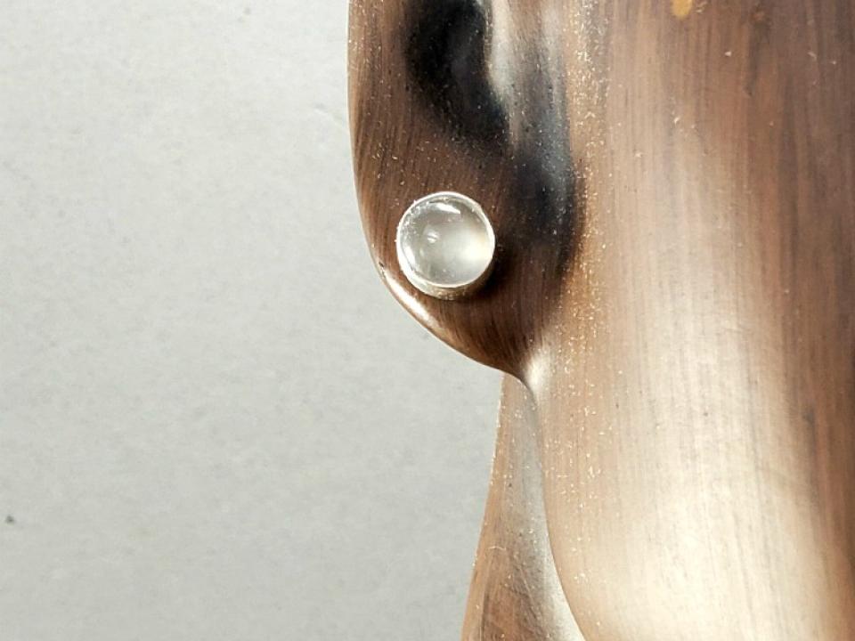 moonstone post earrings