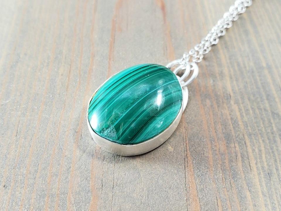 green stone pendand