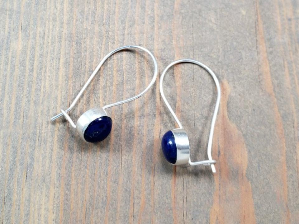 Small blue lapis earrings