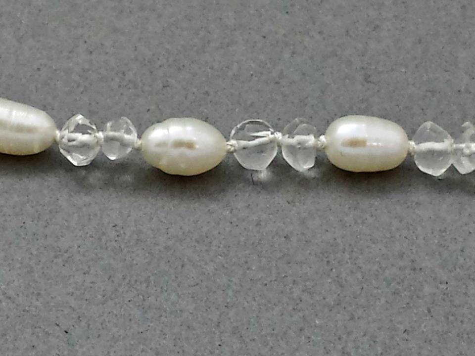 Hand Knotted Pearl & Quartz Bracelet