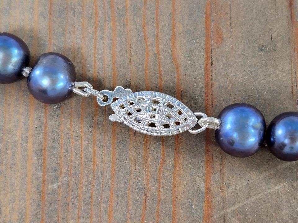 sterling silver filigree pearl clasp