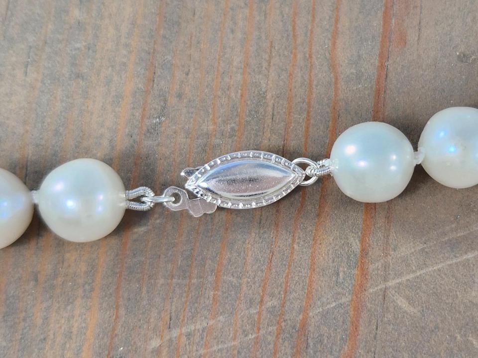 sterling silver smooth pearl clasp