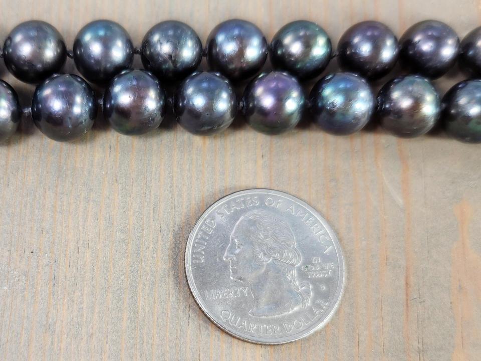 10mm gray purple peacock pearls
