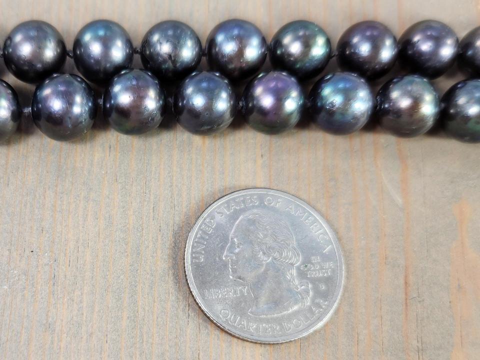 10mm gray purple peacock pearls