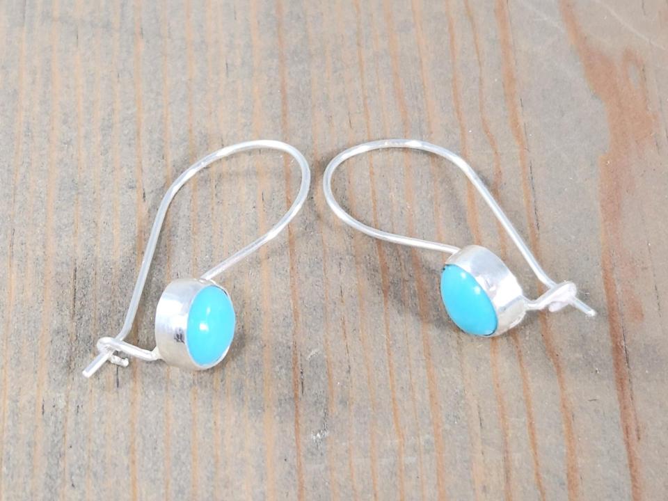 Small Teardrop Turquoise Wing Earrings – Snow Orchid Designs