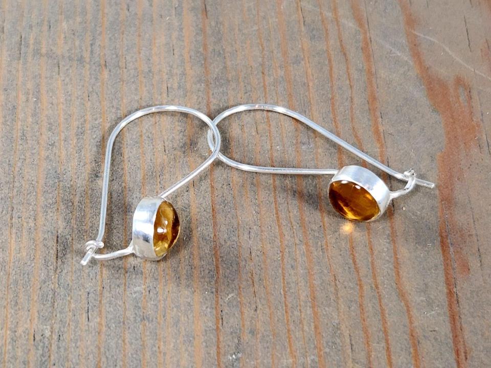 small citrine earrings