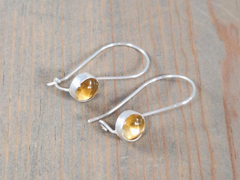 citrine kidney wire earrings
