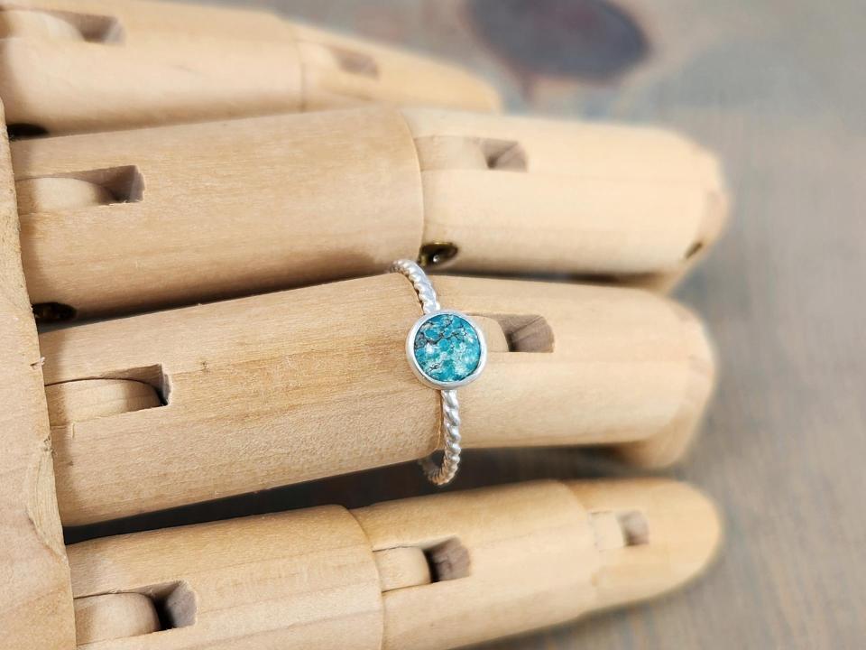 turquoise stacking ring