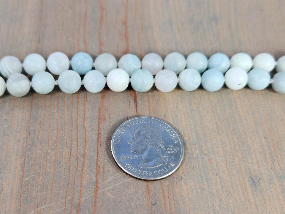 8mm aquamarine beads