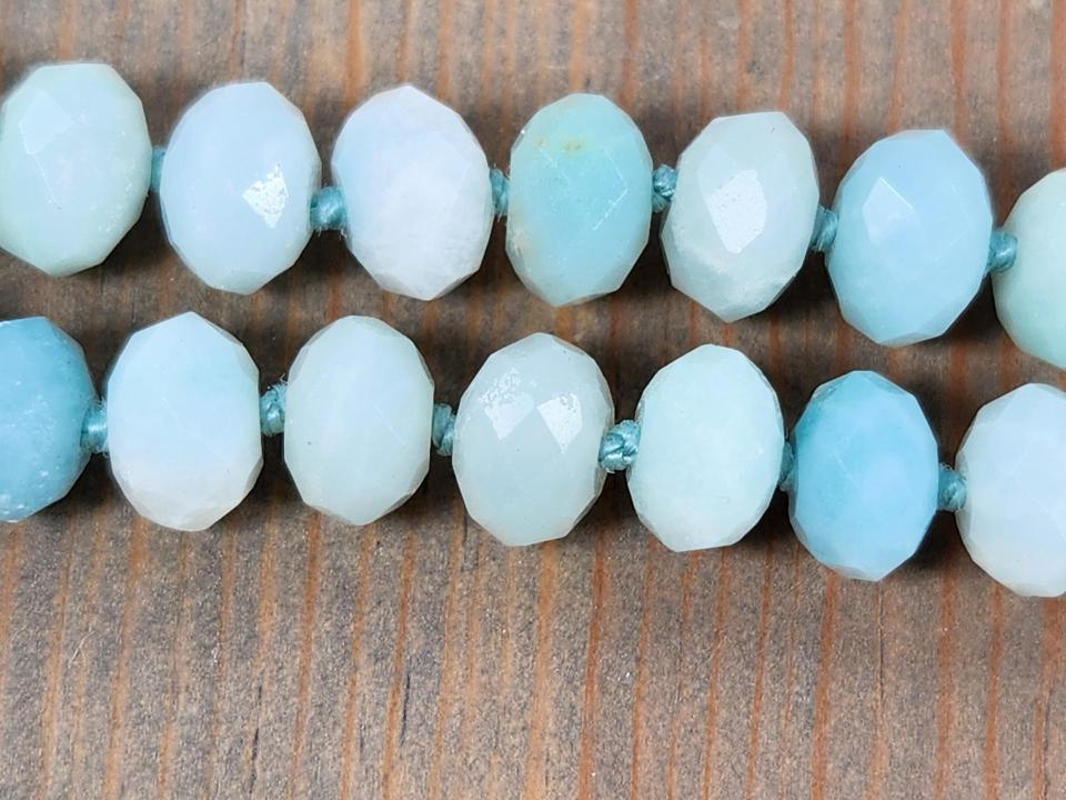 hand knotted amazonite beads