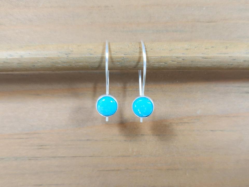 Short one inch silver earrings